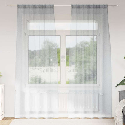 Voile Gardin Med Gardiner 2 Dele 175 X 140 Cm Polyester
