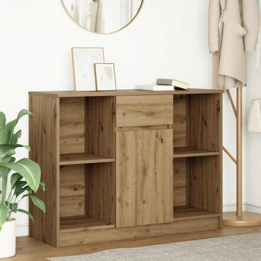 Skænk Med Skuffe 101X35X76 Cm Konstrueret Træ Kunsteg
