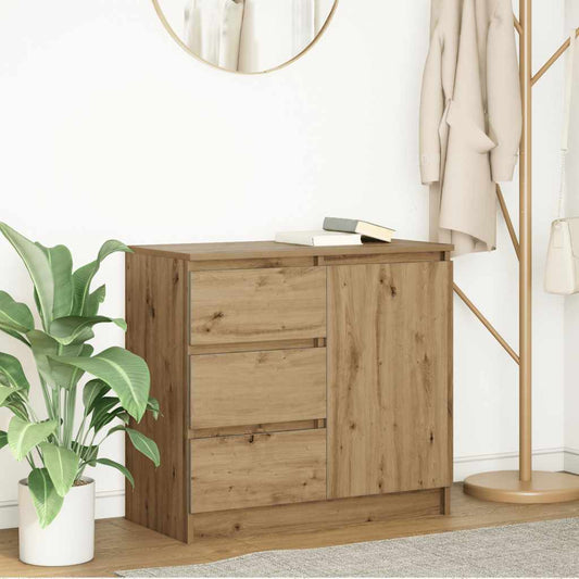 Skænk Med Skuffe 71X35X65 Cm Konstrueret Træ Kunsteg