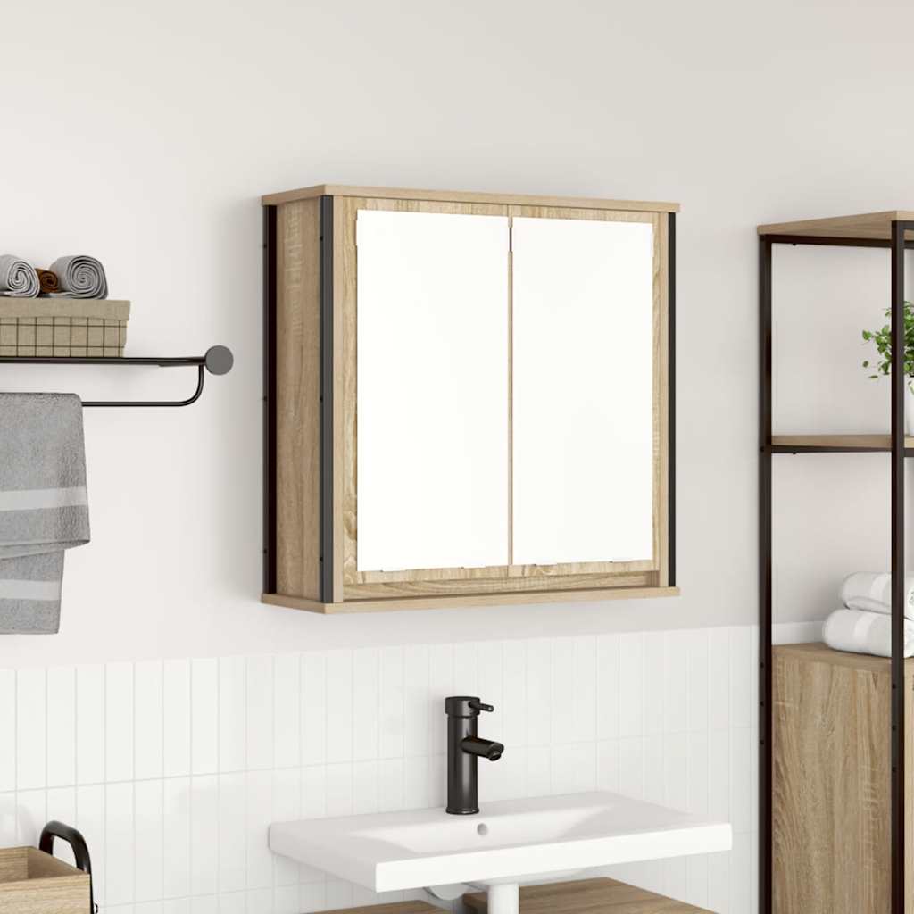 Vægskab Til Badeværelse Med Spejl 60x21x60 Cm - Variant 861898