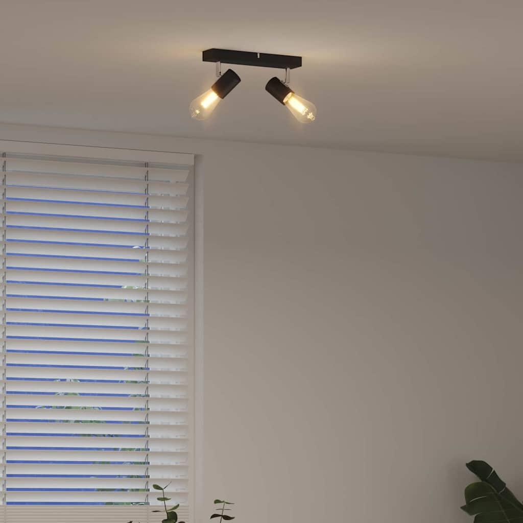 Loftsspot Sort 26 X 6.5 X 11.5 Cm Stål - Billede 4