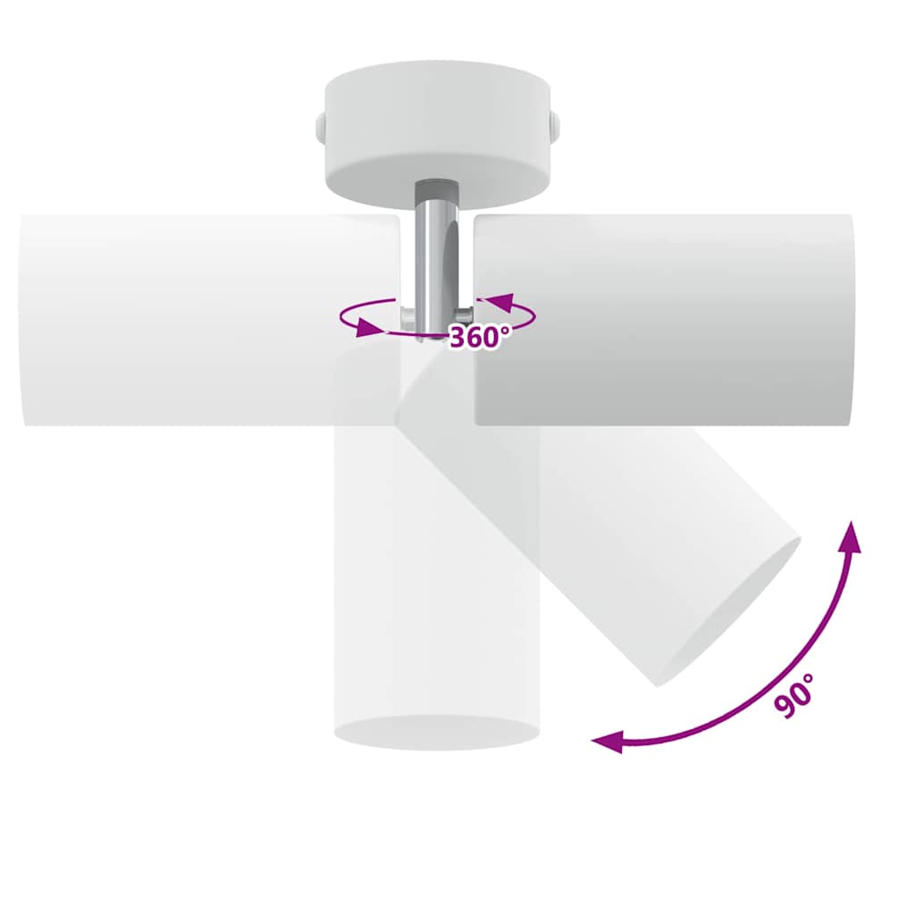 Loftsspot Hvid 6 X 6 X 16.5 Cm Stål - Billede 13