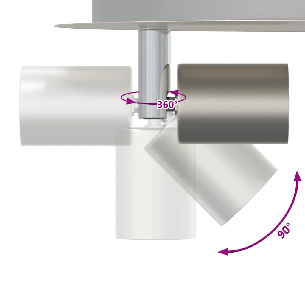 Loftsspot Sølv 29 X 29 X 11 Cm Stål Og Glas - Billede 13
