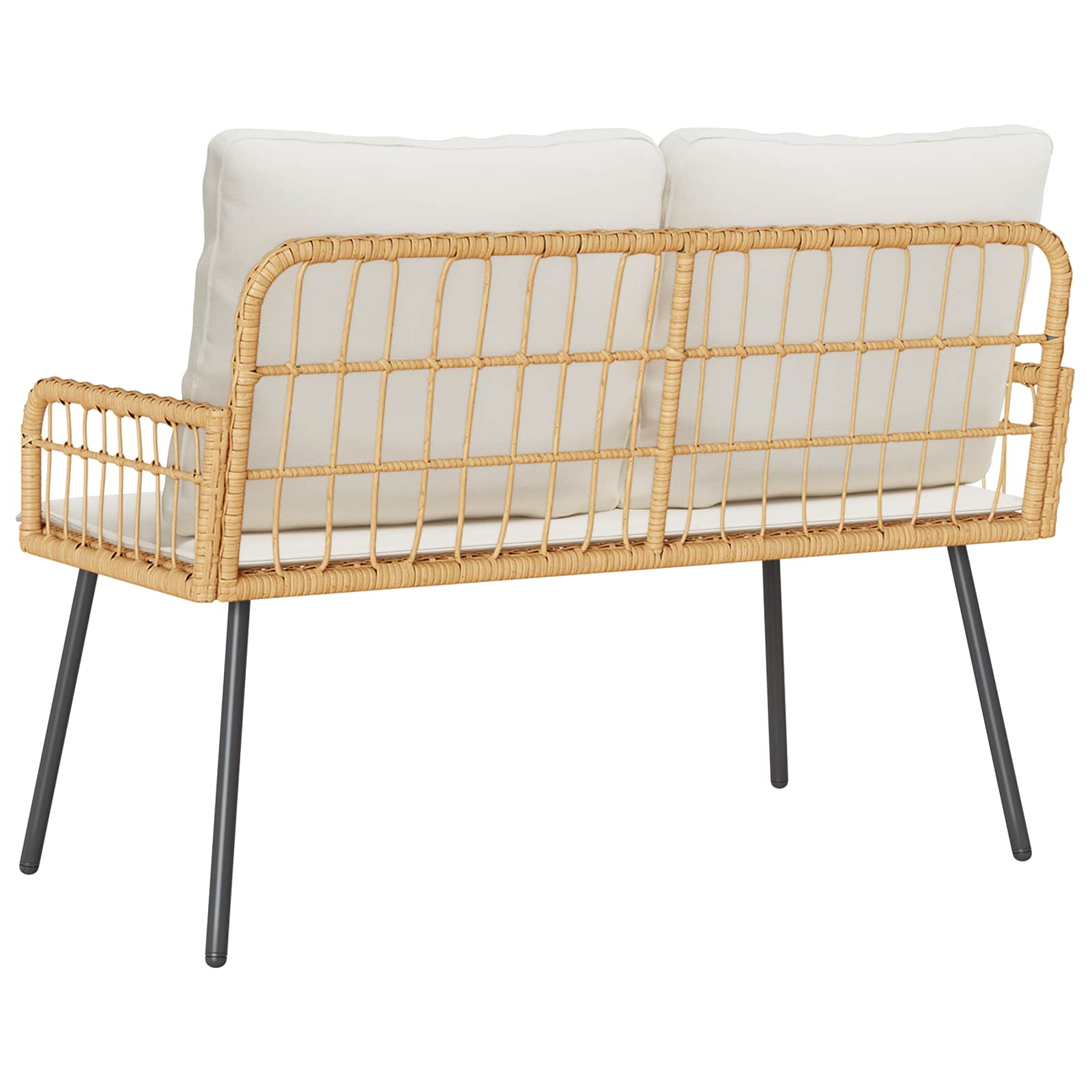 Havebænk Med Pude 114 X 64 X 90cm Stål - Billede 4