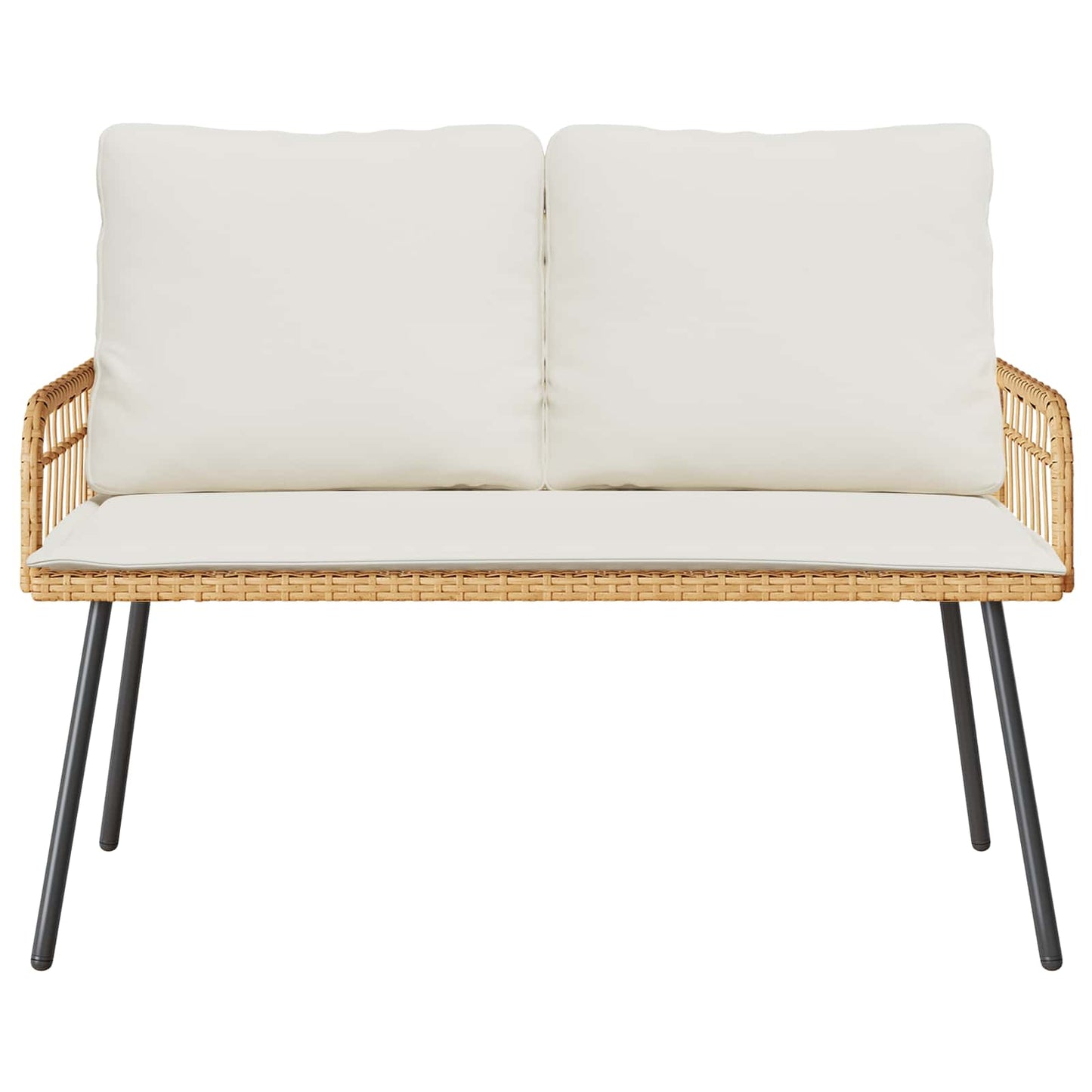 Havebænk Med Pude 114 X 64 X 90cm Stål - Billede 2