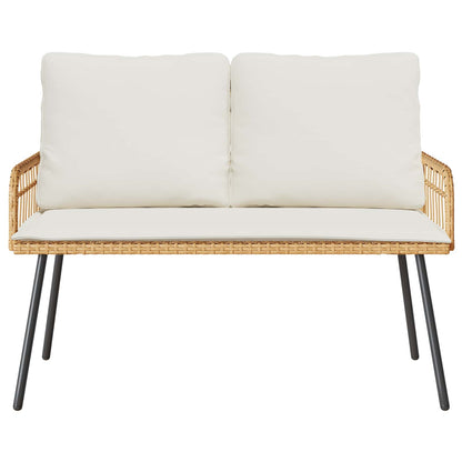 Havebænk Med Pude 114 X 64 X 90cm Stål - Billede 2