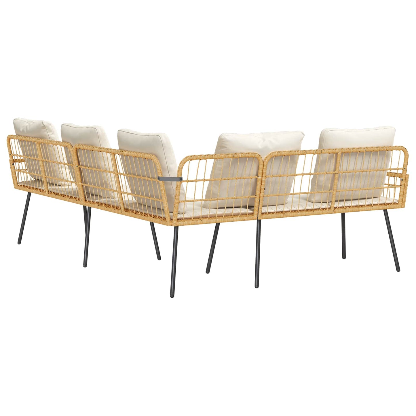 Sofa Med Pude 173 X 231 X 90 Cm Stål - Billede 4