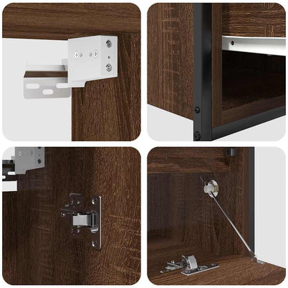Badeværelsesmøbel Sæt Med Hylde 5 Pcs Brun 76,5 X 35 X 95 Cm - Billede 10