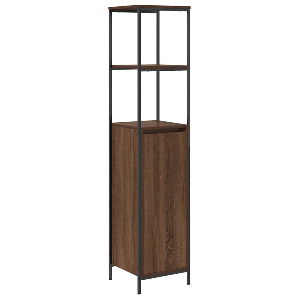 Badeværelsesmøbel Sæt Med Hylde 5 Pcs Brun 76,5 X 35 X 95 Cm - Billede 7