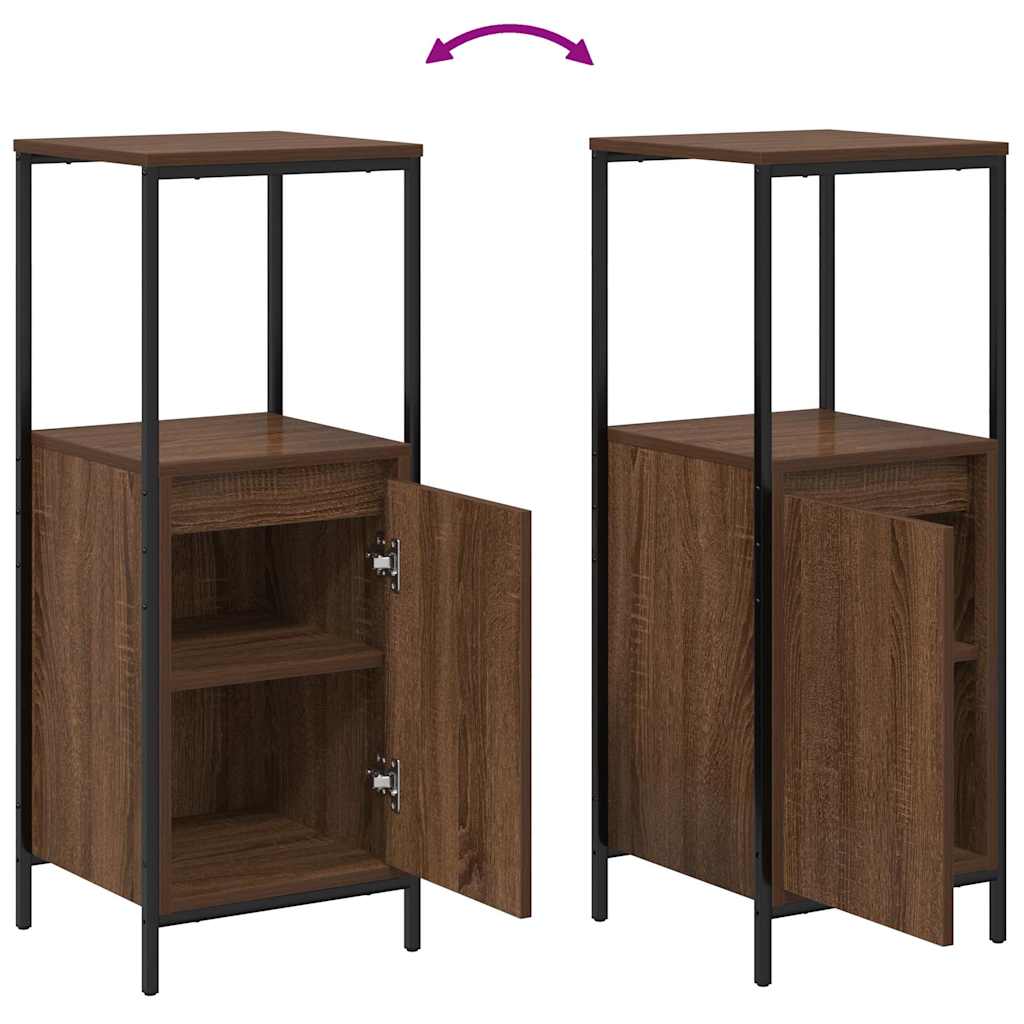 Badeværelsesmøbel Sæt Med Hylde 5 Pcs Brun 76,5 X 35 X 95 Cm - Billede 11