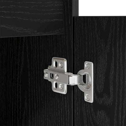 Bord Med Skuffe Sort Eg 140 X 49 X 76 Cm Konstrueret Træ - Billede 11