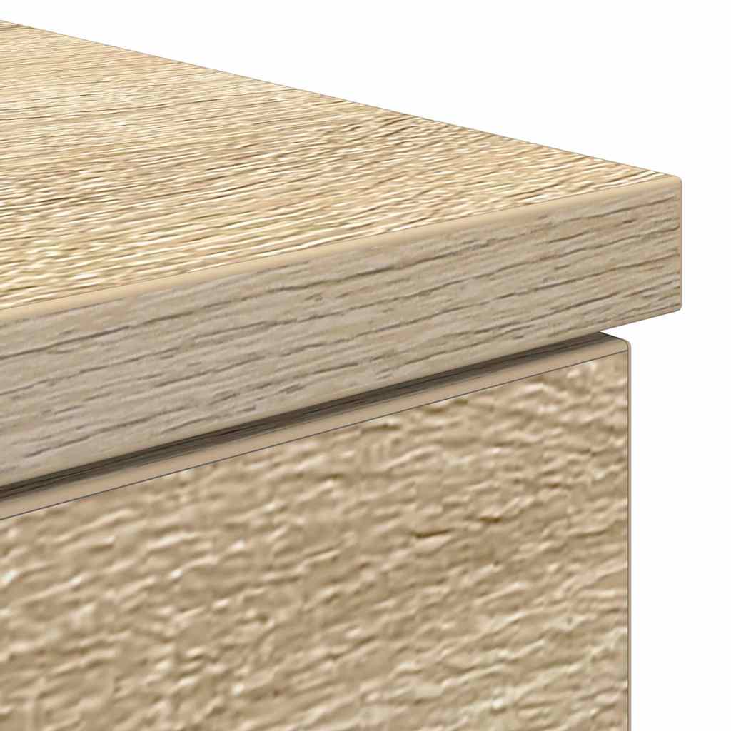 Bord Med Skuffe Sonoma-eg 140 X 49 X 76 Cm Konstrueret Træ - Billede 9