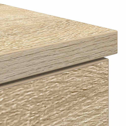 Bord Med Skuffe Sonoma-eg 140 X 49 X 76 Cm Konstrueret Træ - Billede 9
