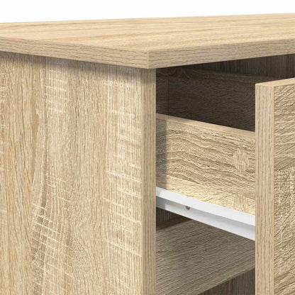 Bord Med Skuffe Sonoma-eg 140 X 49 X 76 Cm Konstrueret Træ - Billede 10
