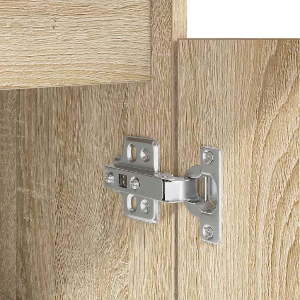 Bord Med Skuffe Sonoma-eg 140 X 49 X 76 Cm Konstrueret Træ - Billede 11