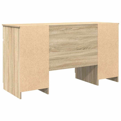 Bord Med Skuffe Sonoma-eg 140 X 49 X 76 Cm Konstrueret Træ - Billede 6