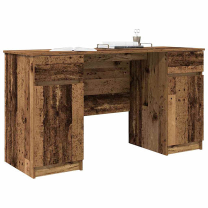 Bord Med Skuffe Gammelt Træ 140 X 49 X 76 Cm Konstrueret Træ - Billede 3