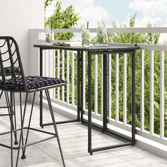 Foldbart Havebord 90X51X75 Cm Polyrattan