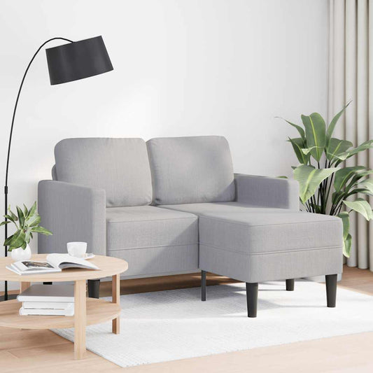 2-Personers Sofa Med Chaiselong L-Formet 125 Cm Stof