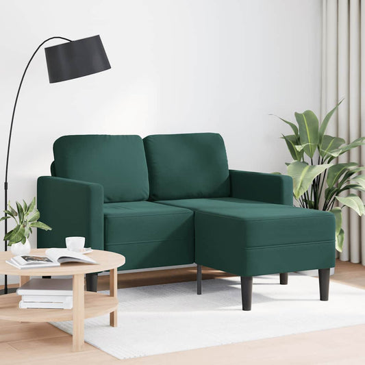 2-Personers Sofa Med Chaiselong L-Formet 125 Cm Fløjl