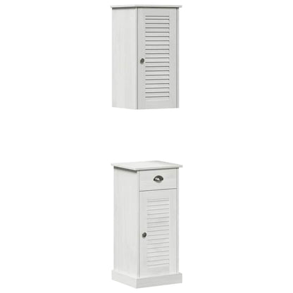 Badeværelsesmøbel Sæt Vigo 2 Pcs Brun Og Hvid 37 X 34 X 80 Cm - Billede 2