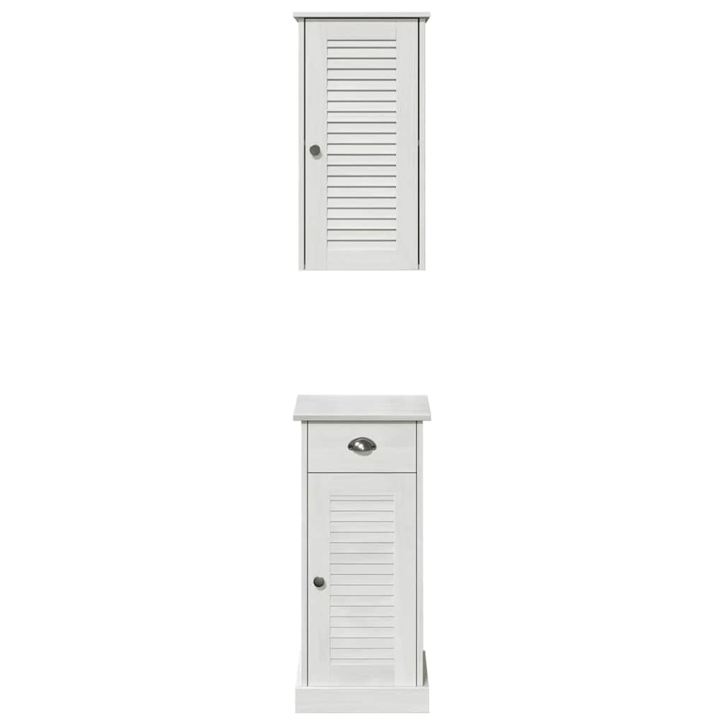 Badeværelsesmøbel Sæt Vigo 2 Pcs Brun Og Hvid 37 X 34 X 80 Cm - Billede 7