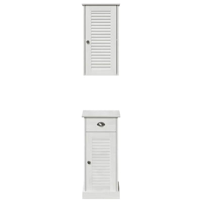 Badeværelsesmøbel Sæt Vigo 2 Pcs Brun Og Hvid 37 X 34 X 80 Cm - Billede 7