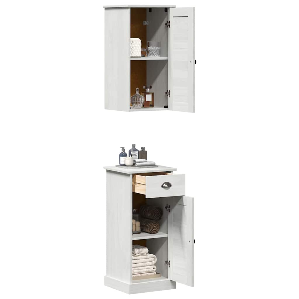 Badeværelsesmøbel Sæt Vigo 2 Pcs Brun Og Hvid 37 X 34 X 80 Cm - Billede 3