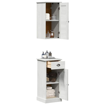 Badeværelsesmøbel Sæt Vigo 2 Pcs Brun Og Hvid 37 X 34 X 80 Cm - Billede 3
