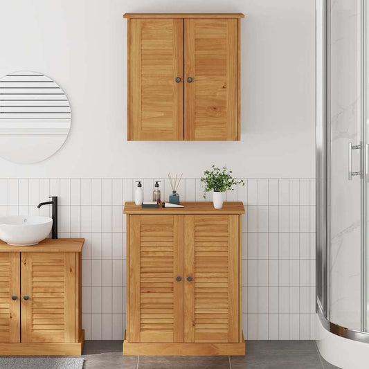 Badeværelsesmøbel Sæt Med Dør Vigo 2 Pcs Brun 67.5 X 34 X 80 Cm - Hovedbillede