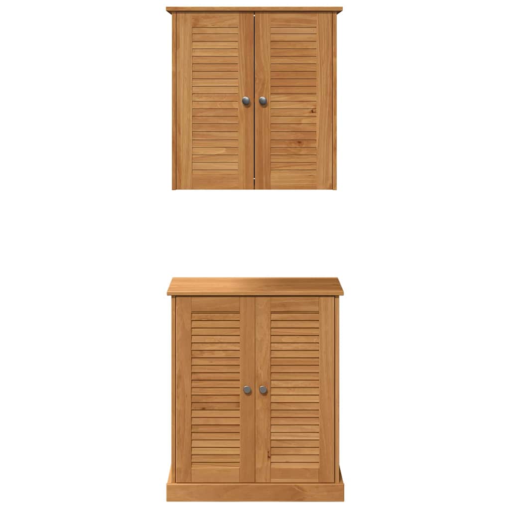 Badeværelsesmøbel Sæt Med Dør Vigo 2 Pcs Brun 67.5 X 34 X 80 Cm - Billede 7