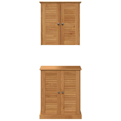 Badeværelsesmøbel Sæt Med Dør Vigo 2 Pcs Brun 67.5 X 34 X 80 Cm - Billede 7