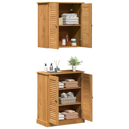 Badeværelsesmøbel Sæt Med Dør Vigo 2 Pcs Brun 67.5 X 34 X 80 Cm - Billede 3