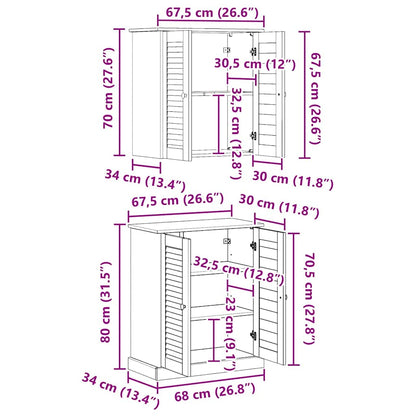Badeværelsesmøbel Sæt Med Dør Vigo 2 Pcs Brun 67.5 X 34 X 80 Cm - Billede 11