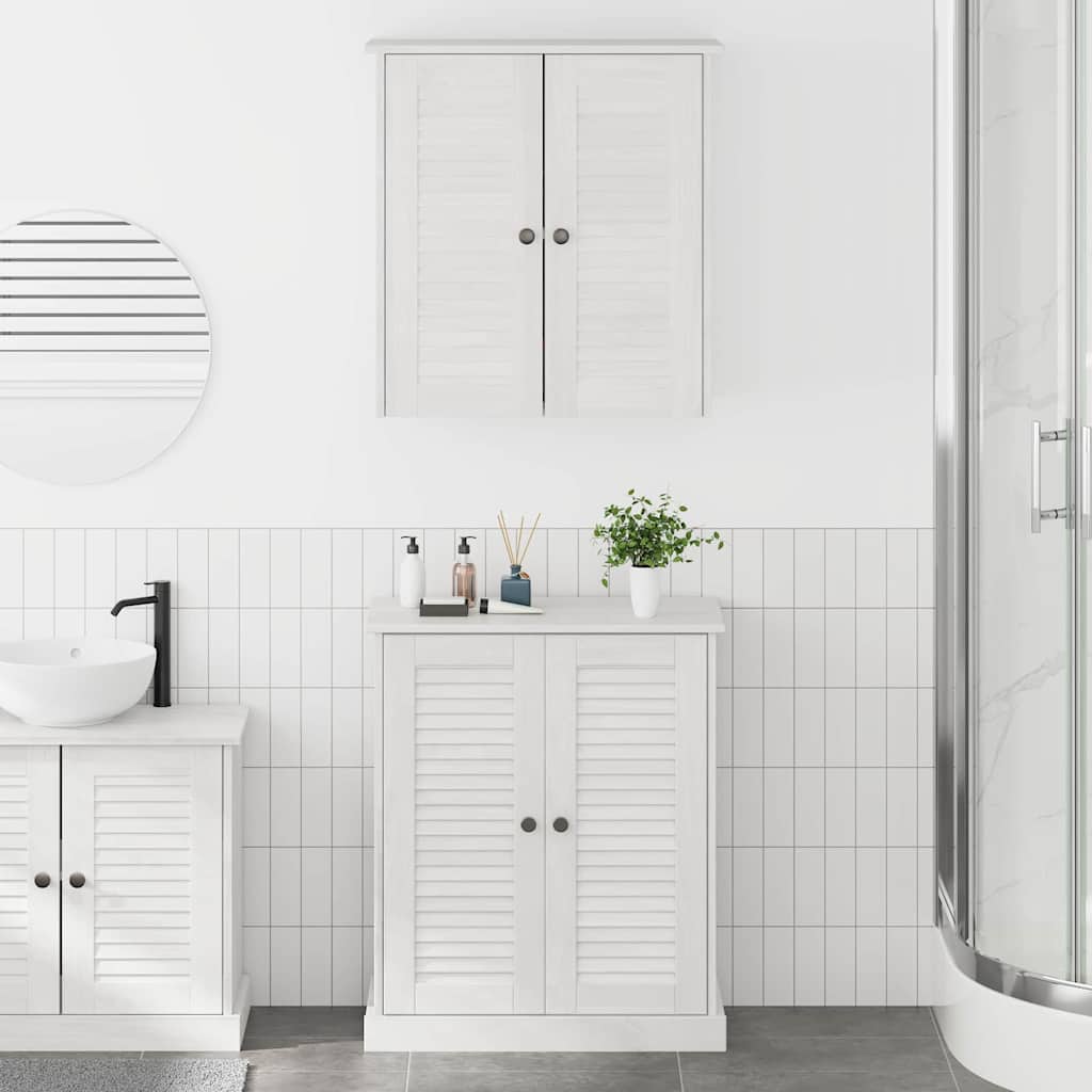 Badeværelsesmøbel Sæt Med Hylde 2 Pcs Brun 67.5 X 34 X 80 Cm - Hovedbillede