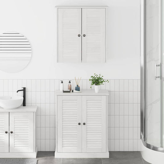 Badeværelsesmøbel Sæt Med Hylde 2 Pcs Brun 67.5 X 34 X 80 Cm - Hovedbillede