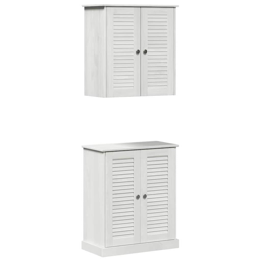 Badeværelsesmøbel Sæt Med Hylde 2 Pcs Brun 67.5 X 34 X 80 Cm - Billede 2