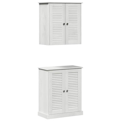 Badeværelsesmøbel Sæt Med Hylde 2 Pcs Brun 67.5 X 34 X 80 Cm - Billede 2