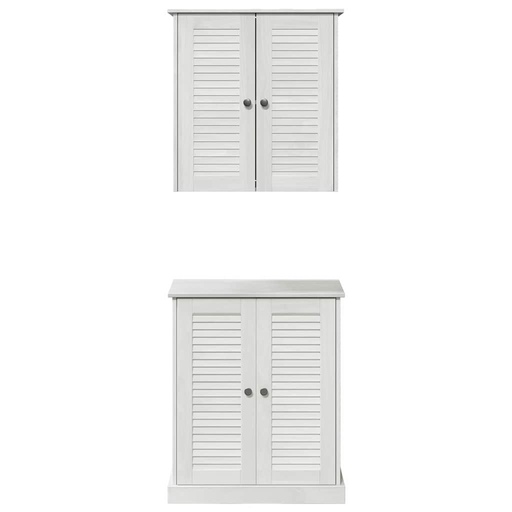 Badeværelsesmøbel Sæt Med Hylde 2 Pcs Brun 67.5 X 34 X 80 Cm - Billede 7