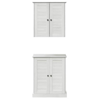 Badeværelsesmøbel Sæt Med Hylde 2 Pcs Brun 67.5 X 34 X 80 Cm - Billede 7