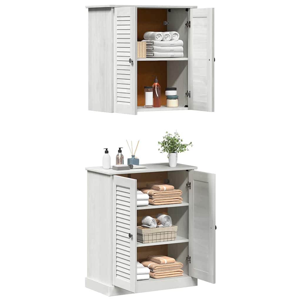 Badeværelsesmøbel Sæt Med Hylde 2 Pcs Brun 67.5 X 34 X 80 Cm - Billede 3