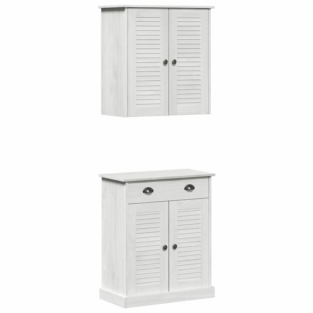 Badeværelsesmøbel Sæt Med Dør Vigo 2 Pcs Brun 67.5 X 34 X 80 Cm - Billede 2