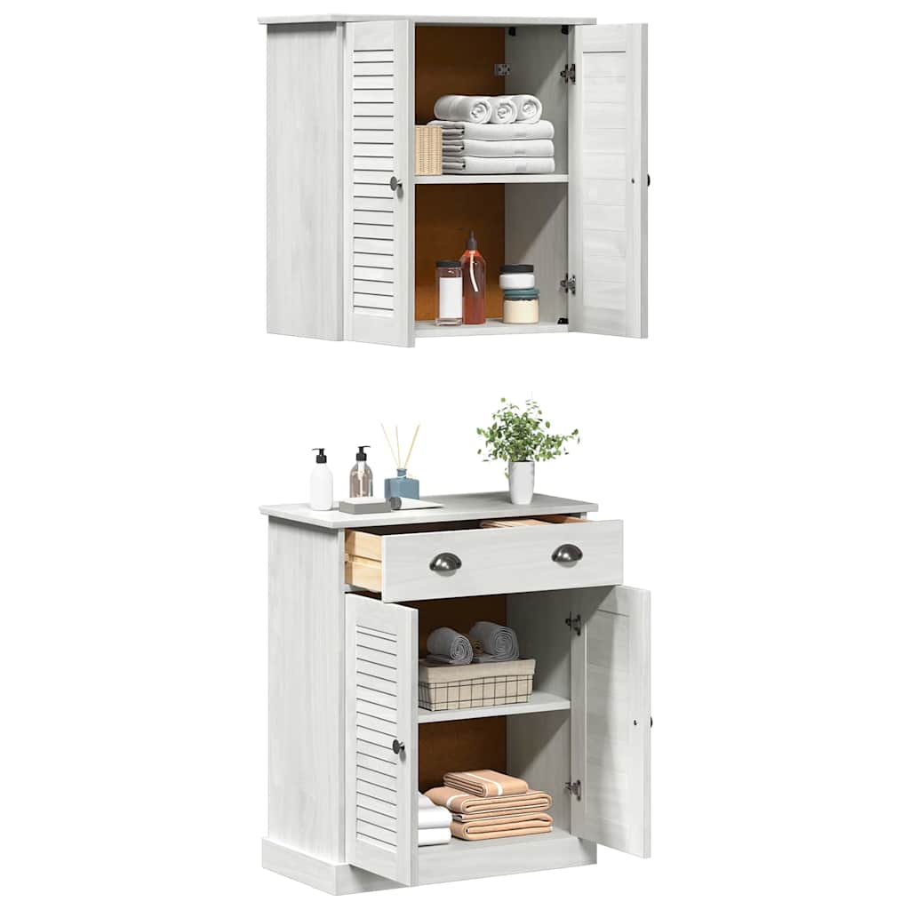 Badeværelsesmøbel Sæt Med Dør Vigo 2 Pcs Brun 67.5 X 34 X 80 Cm - Billede 3