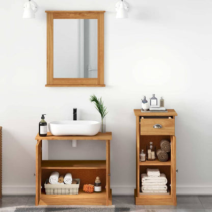 Badeværelsesmøbel Sæt Med Hylde Vigo 3 Pcs Brun 37 X 34 X 80 Cm - Billede 4