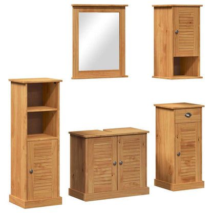 Badeværelsesmøbel Sæt Vigo 5 Pcs Honningfarvet 37 X 34 X 110 Cm - Billede 2