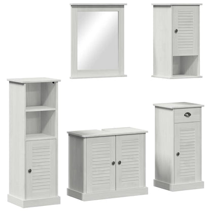 Badeværelsesmøbel Sæt Vigo 5 Pcs Antik Hvid 37 X 34 X 110 Cm - Billede 2