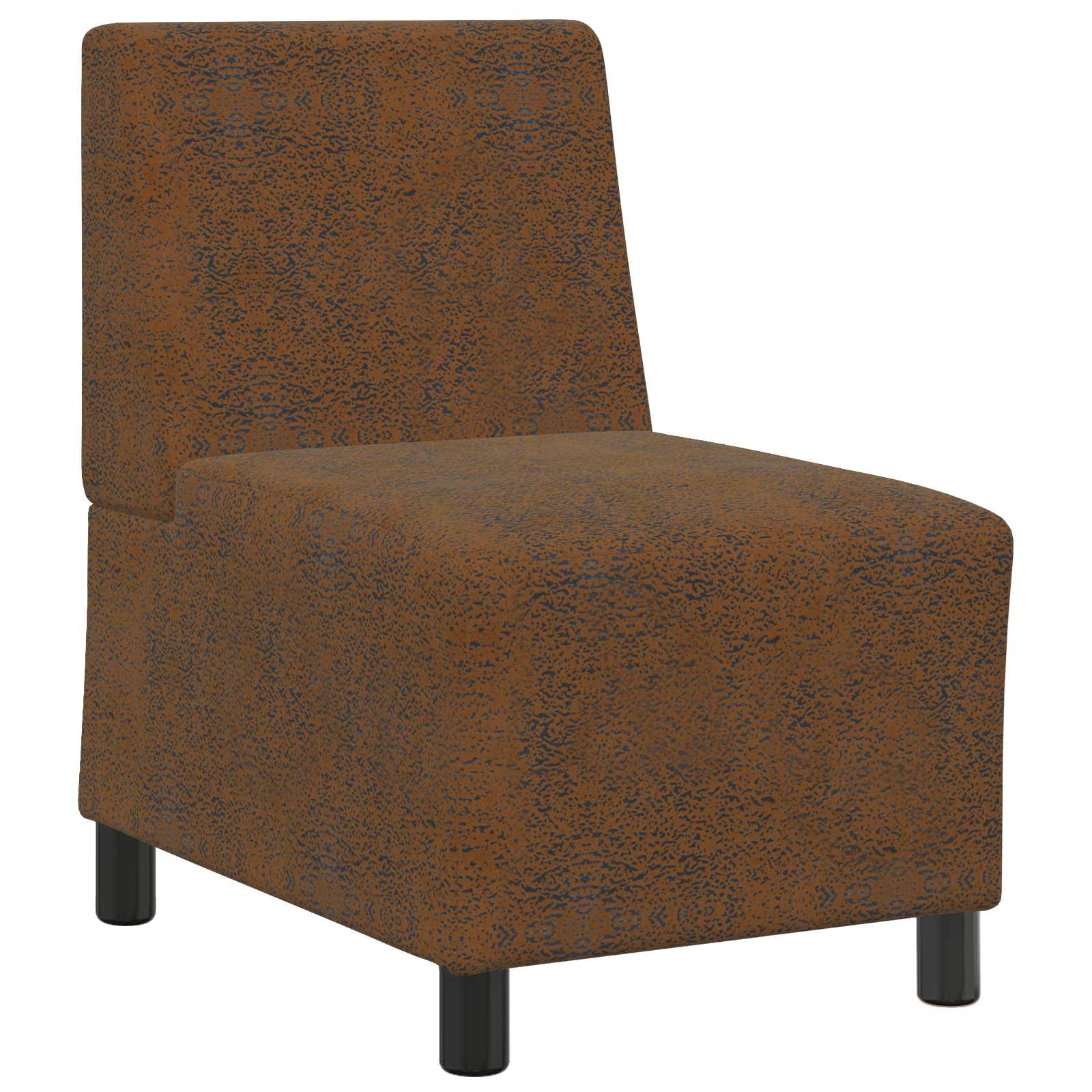 Modulsofa Enhed Uden Arme Brun 55 X 74 X 82 Cm Faux Suede Læder - Billede 2