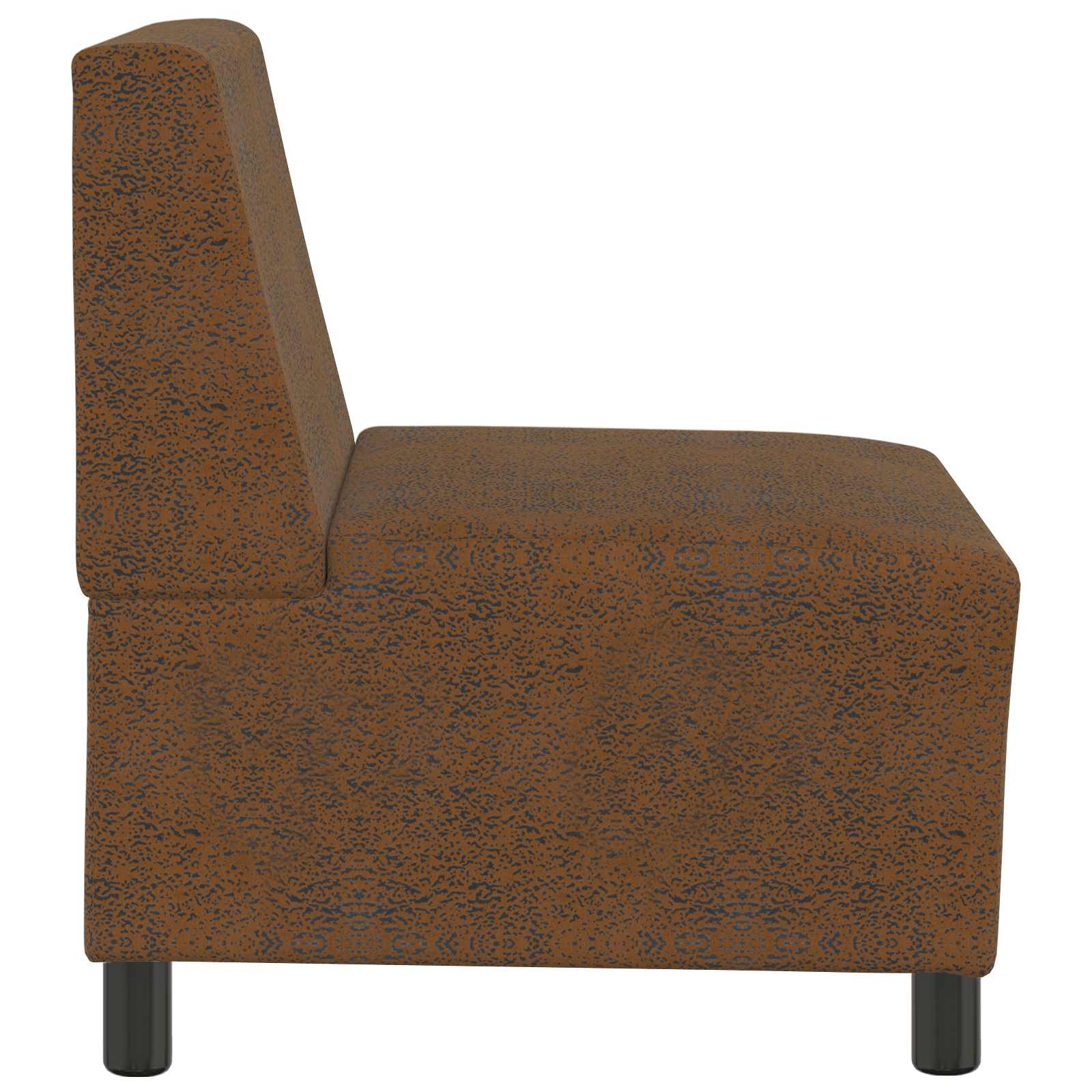 Modulsofa Enhed Uden Arme Brun 55 X 74 X 82 Cm Faux Suede Læder - Billede 5