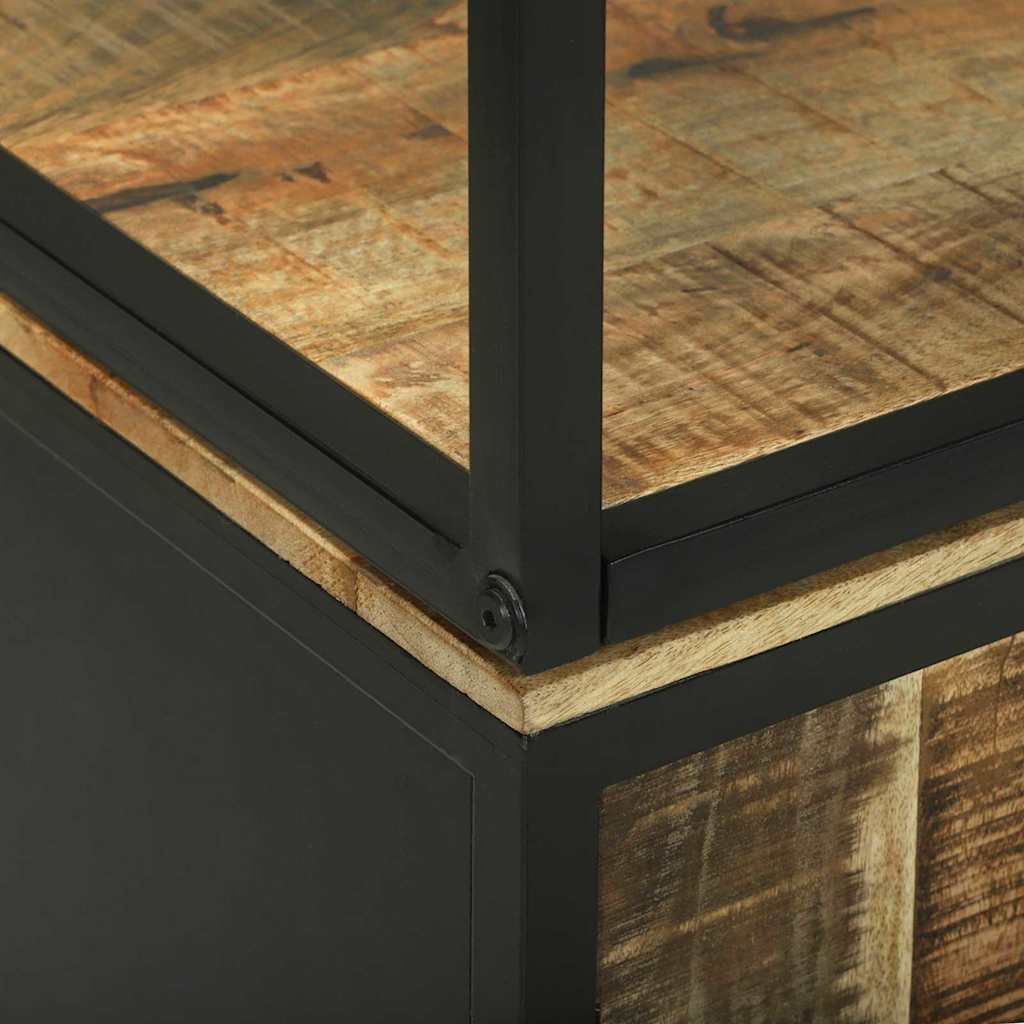 Highboard Brun 70 X 35 X 180 Cm Massivt Mangotræ - Billede 8