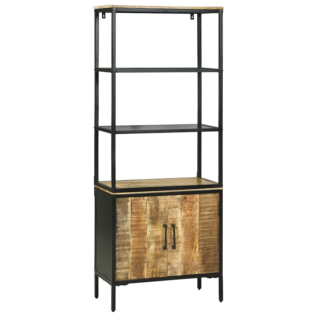 Highboard Brun 70 X 35 X 180 Cm Massivt Mangotræ - Billede 3